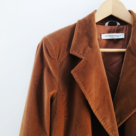 Marina Rinaldi Brown Corduroy Jacket - Picture 2 of 16